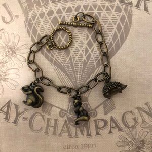 Handmade woodland charm bracelet.